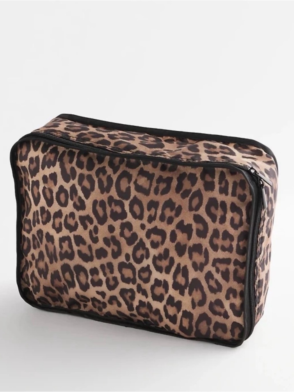 NWT Chico’s Packing Cube, Leopard Print Brown/Black, Large